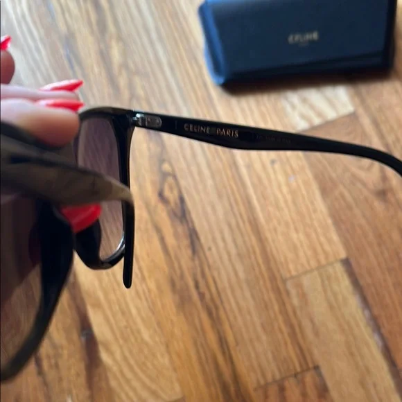 Celine Black Oversized Cat-Eye Sunglasses - Picture 4 of 9
